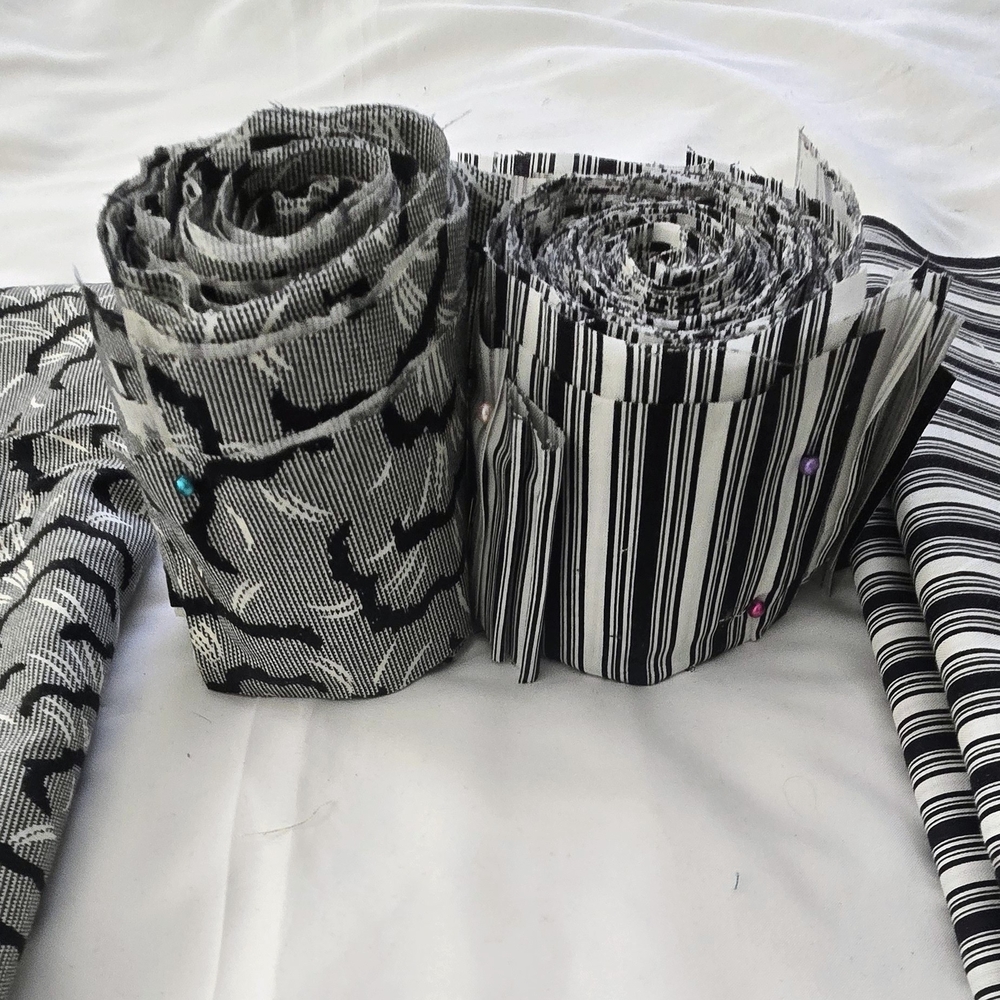 Black and White Fabric Rolls - Picture 2 of 5